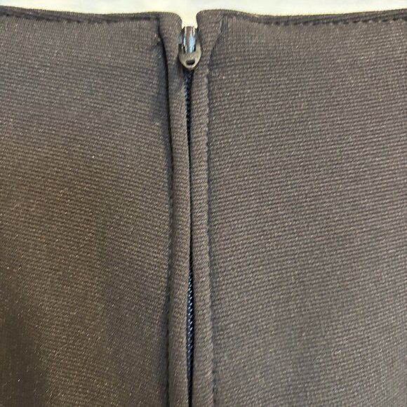 Cache Genuine Leather Pants Brown & Black Women’s Size 4 Straight Leg - Picture 6 of 12